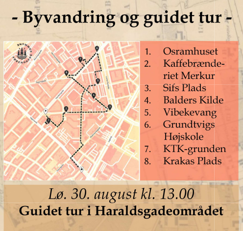 Guidet tur i Haraldsgadeomraadet, 30. august 2025.